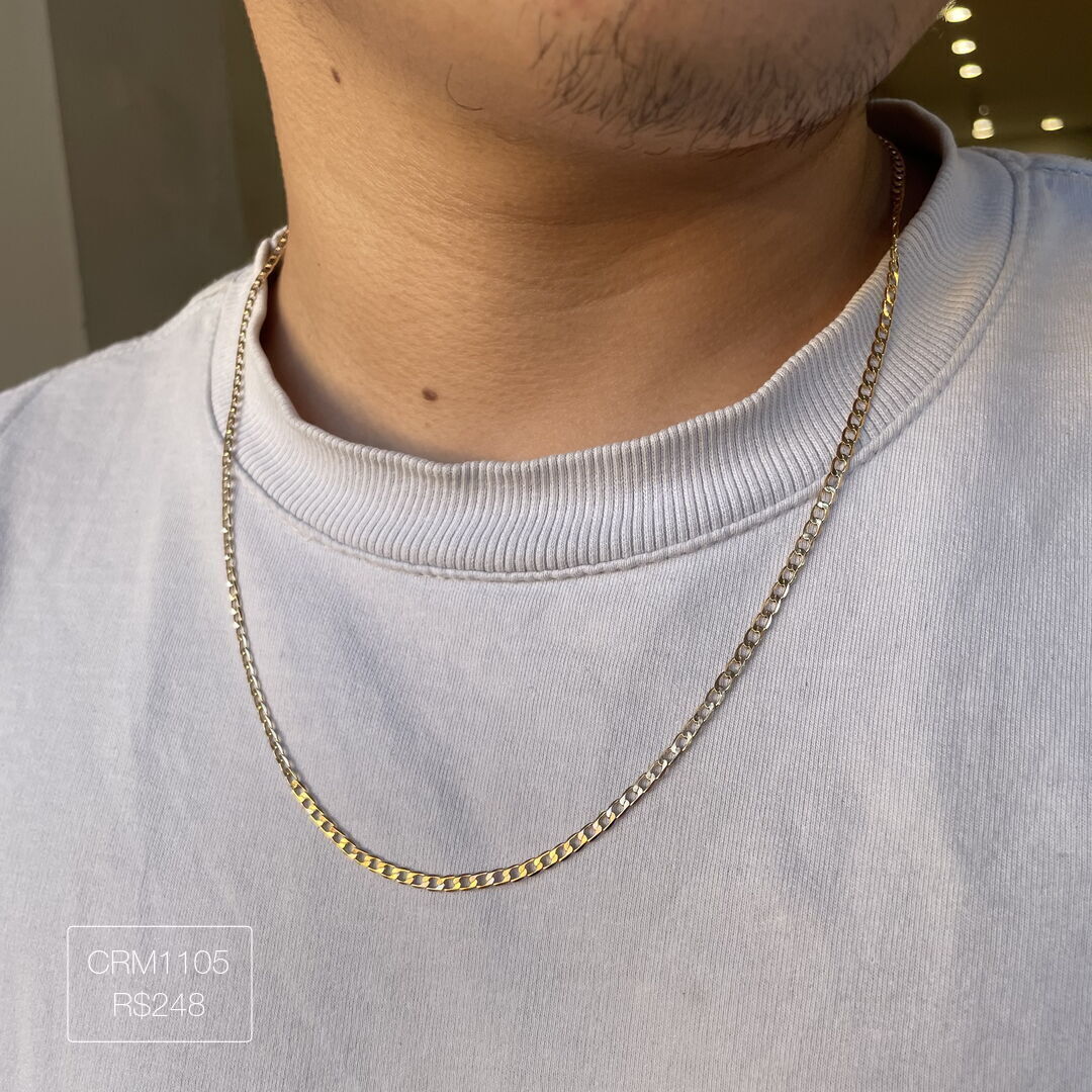 Corrente Média Grumet 60cm Lisa Dourada